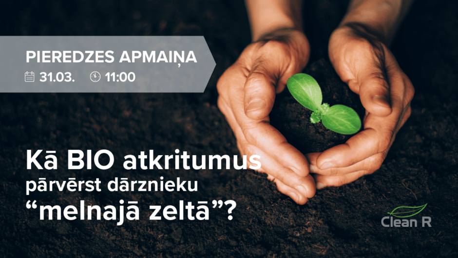 CleanR bio atkritumu afiša par pasākumu