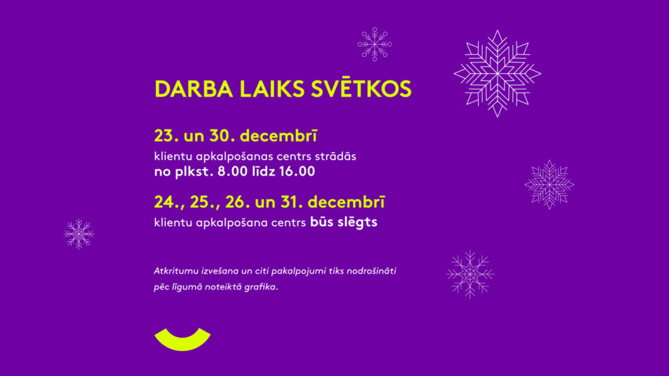 Clean R klientu centru darba laiks svētkos