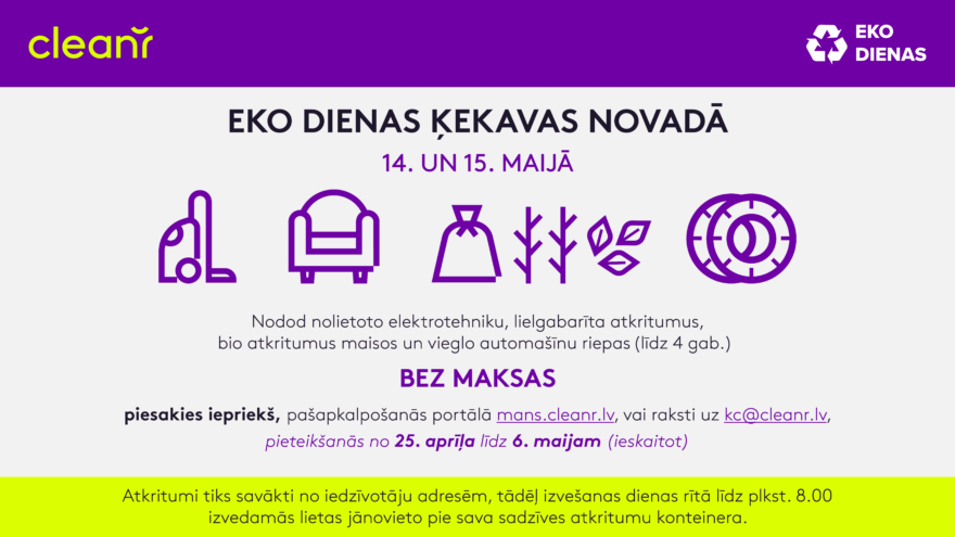 Eko dienas Ķekavā maijā