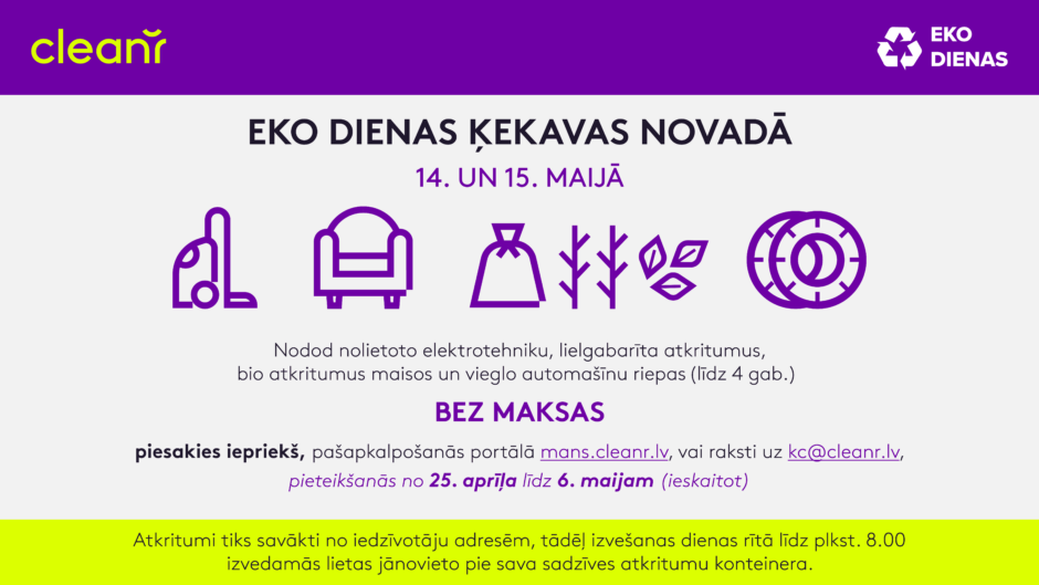 Eko dienas Ķekavā maijā