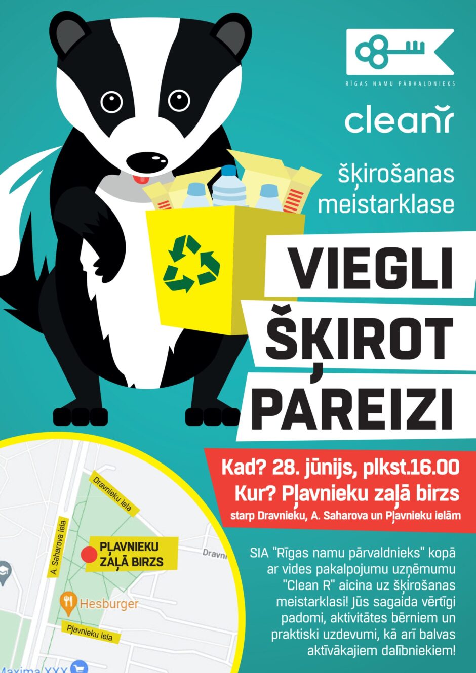 Šķirošanas meistarklases afiša