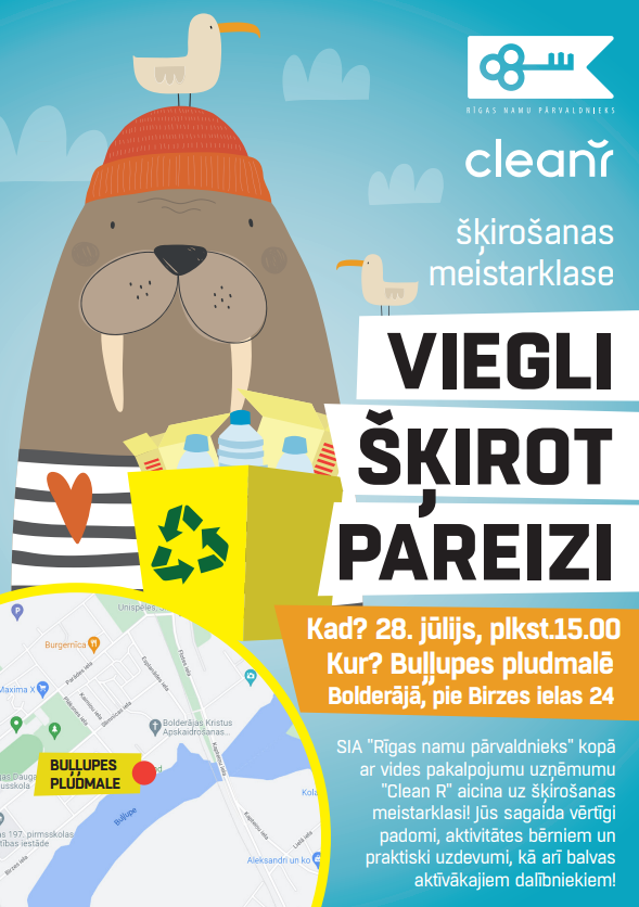 Šķirošanas meistarklases afiša ar vālzirgu
