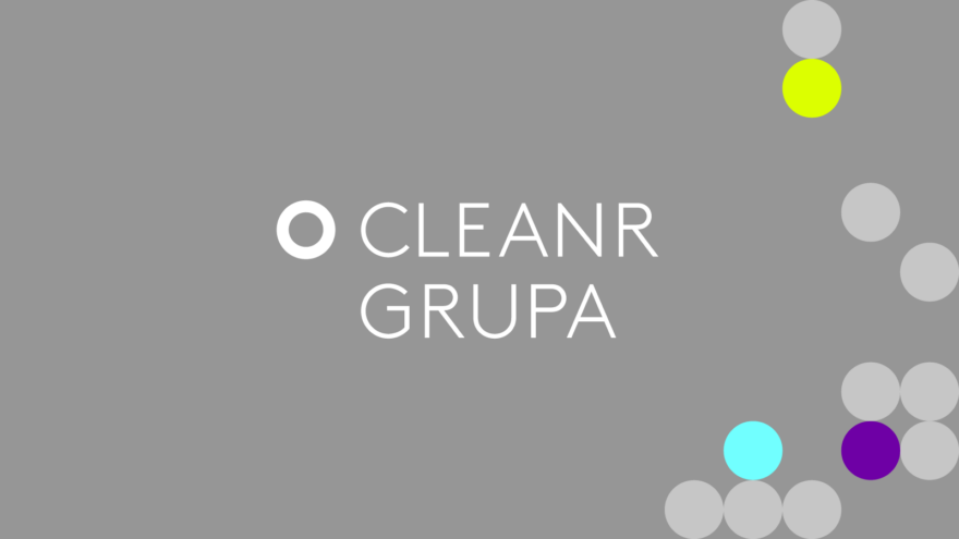 CleanR grupa logo pelēks