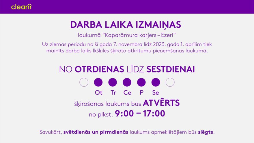 Darba laika izmaiņas
