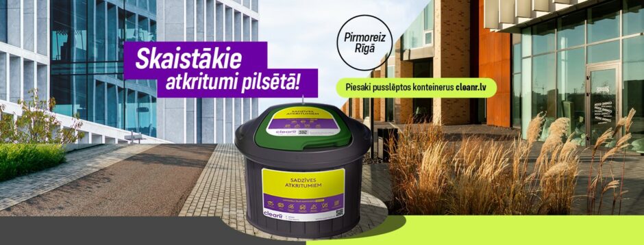 Pirmoreizi Rīgā pazemes atkritumu konteiners