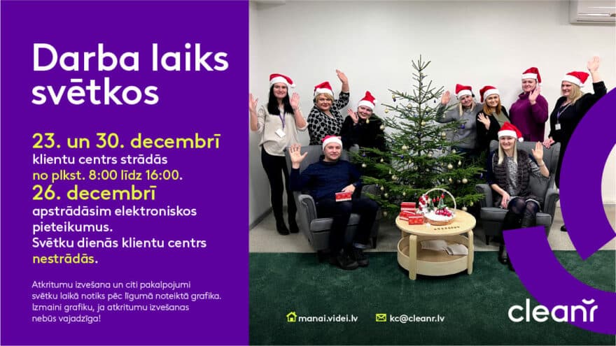 Darba laiks svētkos decembrī