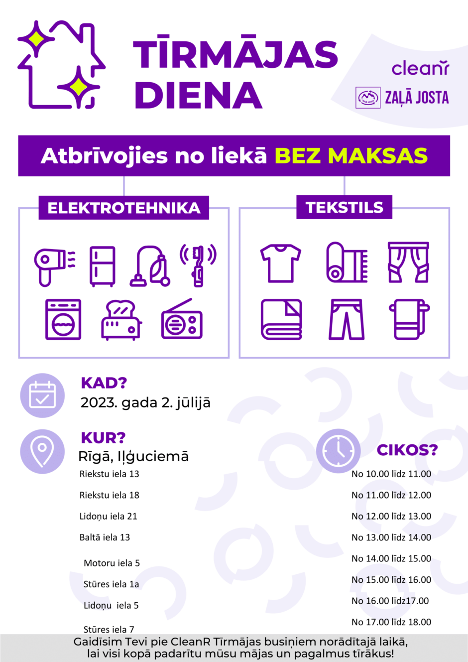 Tīrmājas diena Iļģuciemā 2. jūlijā