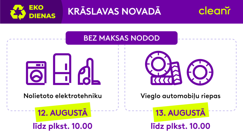 Eko dienas Krāslavas novadā 12. un 13. augustā