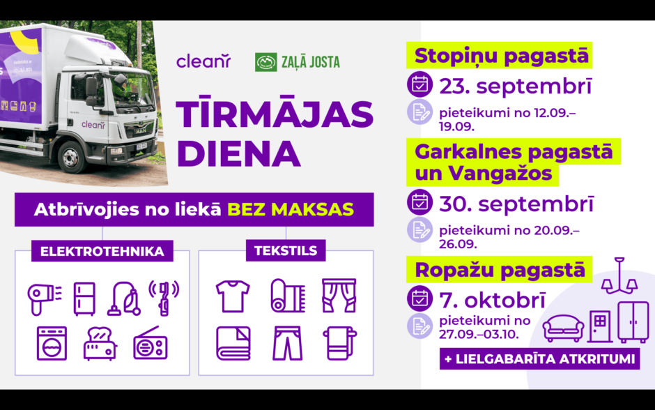 Tīrmājas dienas 3 dienas pēc kārtas