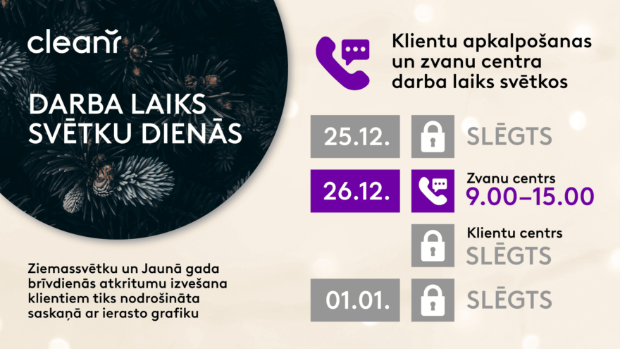 Darba laiks Ziemassvētku dienās