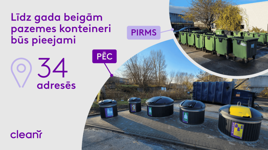 Vairāki pazemes konteineri