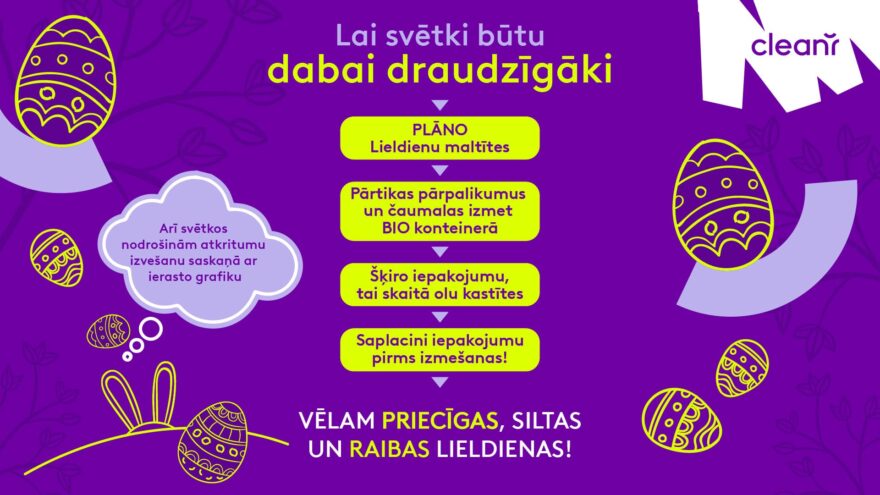 Padomi, kā Lieldienās samazināt atkritumu daudzumu