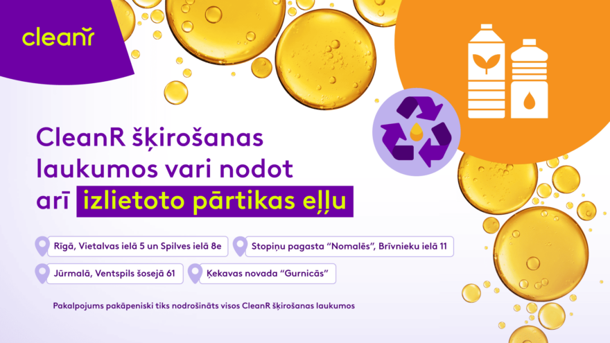 Šķirošanas laukums var nodod arī izlietotās pārtikas eļļas