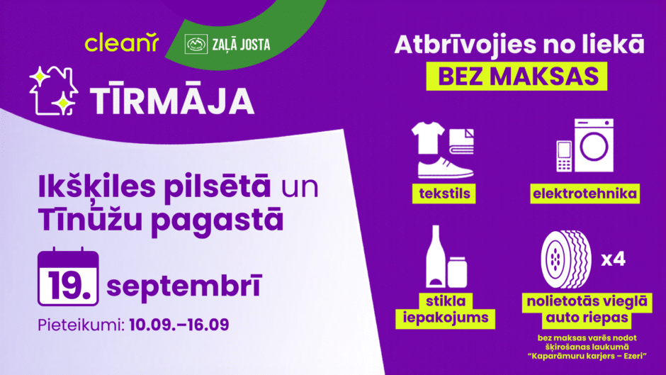 Tirmaja CleanR ZalaJosta bezmaksas elektrotehnikas nodosana