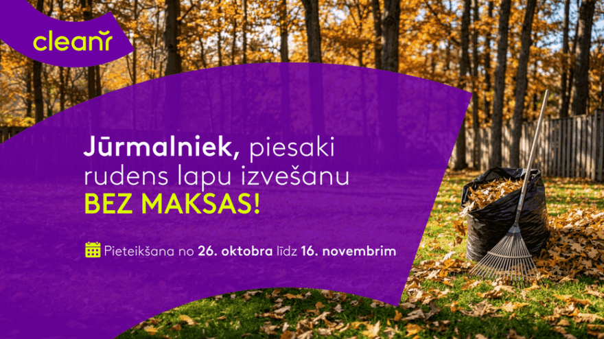 CleanR lapu izvesana bez maksas Jurmala