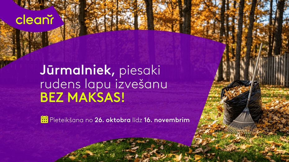 CleanR lapu izvesana bez maksas Jurmala